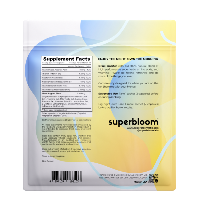 Recovery Liver Support | Natural Vitamins Supplements |Superbloom